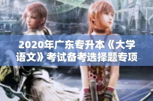 2020年廣東專升本《大學語文》考試備考選擇題專項練習秘籍