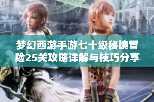 夢幻西游手游七十級秘境冒險25關攻略詳解與技巧分享
