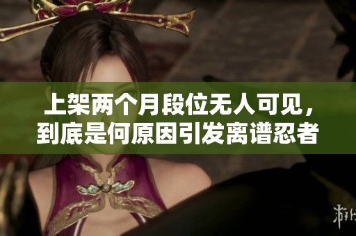 上架兩個月段位無人可見，到底是何原因引發(fā)離譜忍者現(xiàn)象