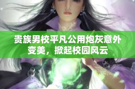 貴族男校平凡公用炮灰意外變美，掀起校園風云