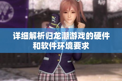 詳細解析歸龍潮游戲的硬件和軟件環境要求