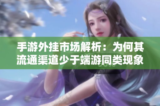 手游外掛市場解析：為何其流通渠道少于端游同類現象