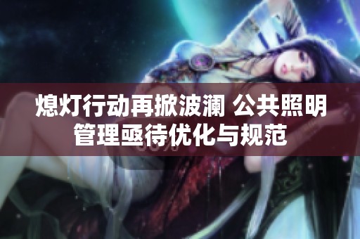熄燈行動再掀波瀾 公共照明管理亟待優化與規范