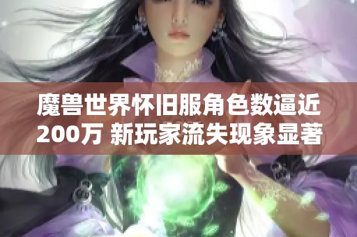 魔獸世界懷舊服角色數逼近200萬 新玩家流失現象顯著